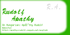 rudolf apathy business card